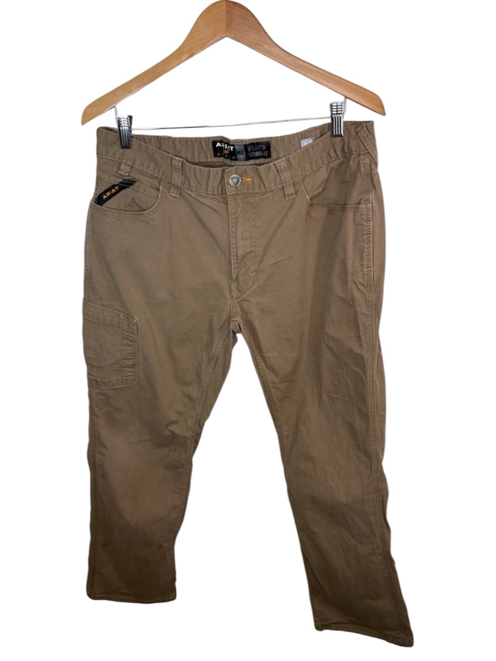 Ariat Rebar M4 Relaxed Straight Tan Pants Men Size 34/32